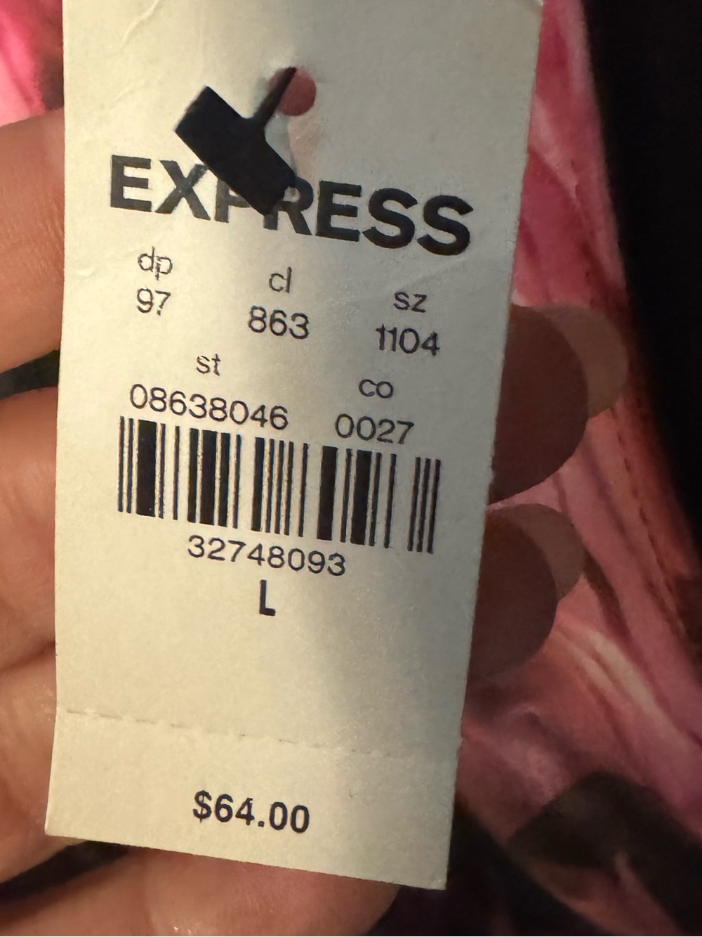 NWT Express satin one shoulder floral top - Picture 4 of 5